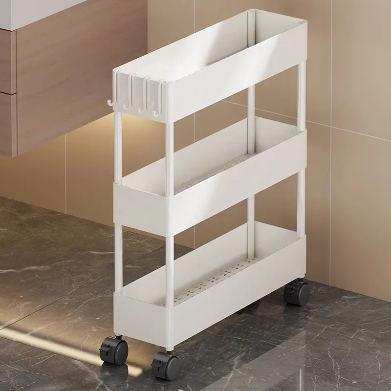 Slim narrow gap storage cart perfectly fits the tiny gap beside the toilet, behind bathroom door and narrow corner space.
Slim narrow gap storage cart perfectly fits the tiny gap beside the toilet, behind bathroom door and narrow corner space.