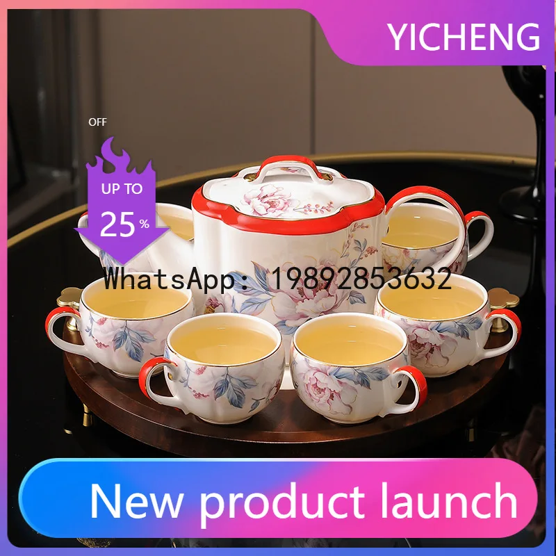 Lyy bone china rotatable water set tea set teapot tea cup suit gift light luxury high-end gift box
Lyy bone china rotatable water set tea set teapot tea cup suit gift light luxury high-end gift box