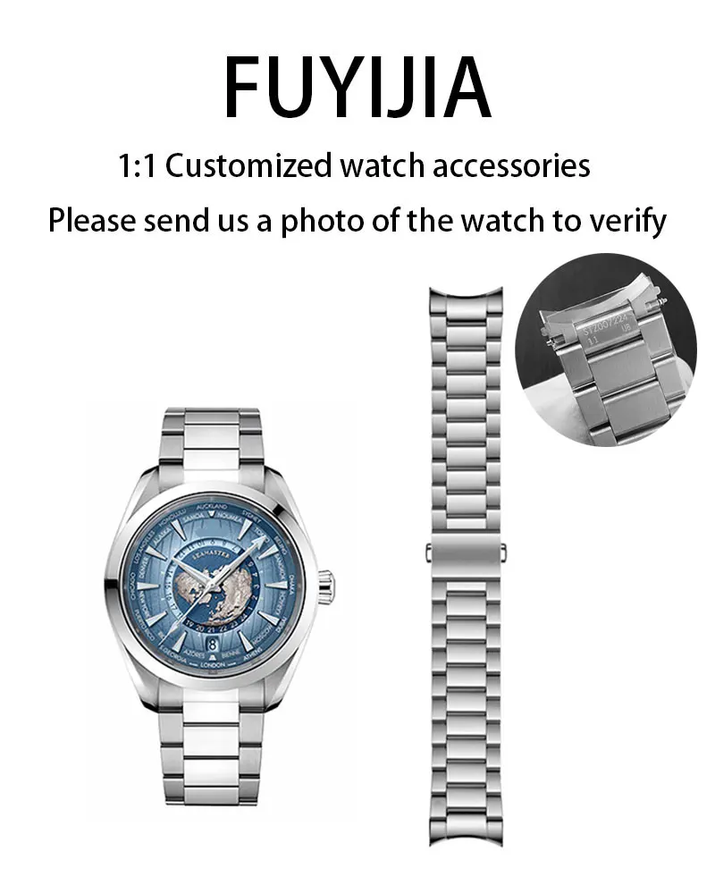 FUYIJIA Custom SEAMASTER 150M 220 оригинальные ремешки для часов 16 мм 20 мм 21 мм изогнутый интерфейс браслет из нержавеющей стали застежка-бабочка
FUYIJIA Custom SEAMASTER 150M 220 оригинальные ремешки для часов 16 мм 20 мм 21 мм изогнутый интерфейс браслет из нержавеющей стали застежка-бабочка