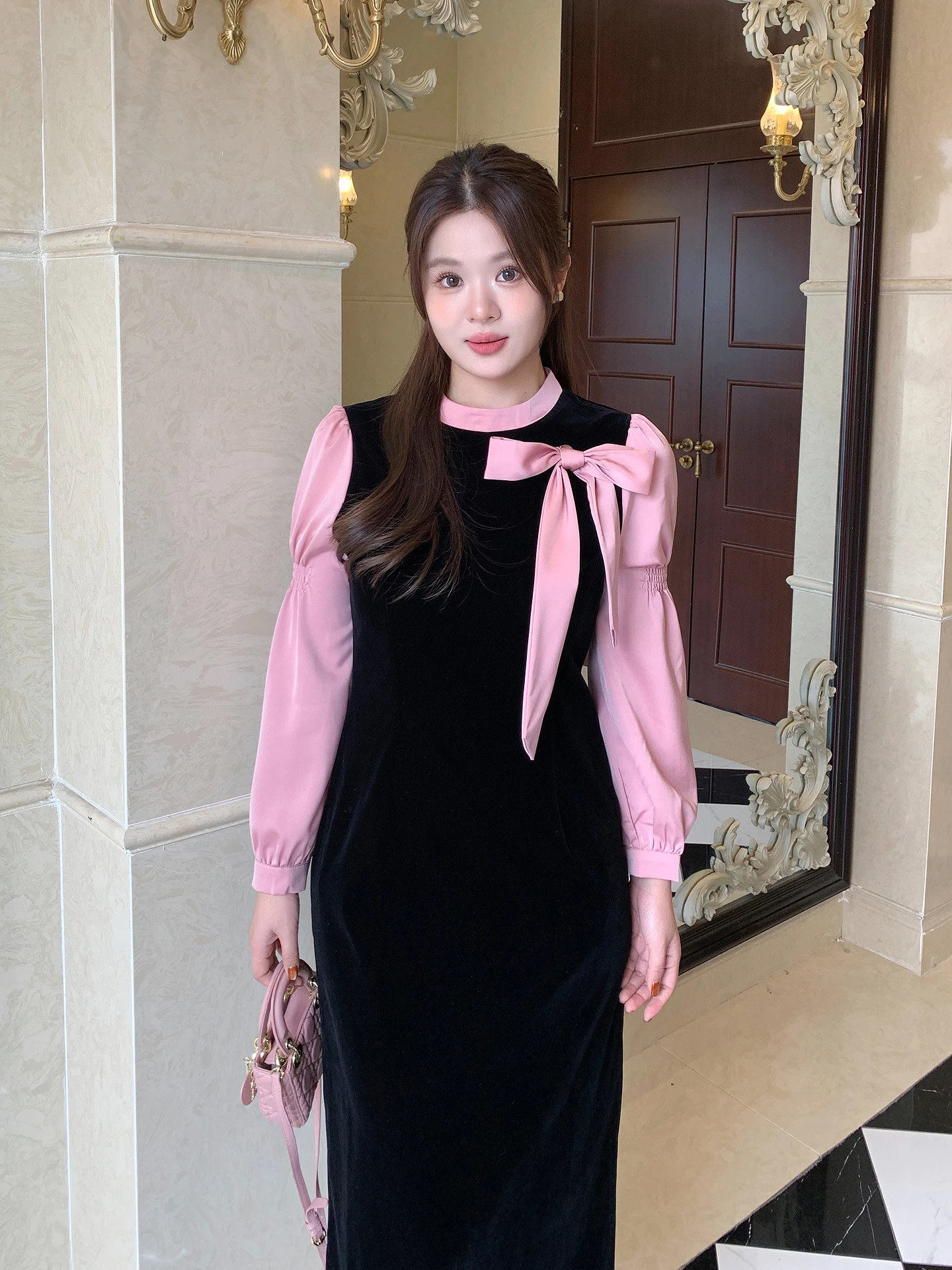 Бархатное платье из двух предметов для похудения, длинная юбка с высокой талией и узлом, французский сарафан, формальный повседневный осенне-зимний размер, большие размеры Dr
Бархатное платье из двух предметов для похудения, длинная юбка с высокой талией и узлом, французский сарафан, формальный повседневный осенне-зимний размер, большие размеры Dr