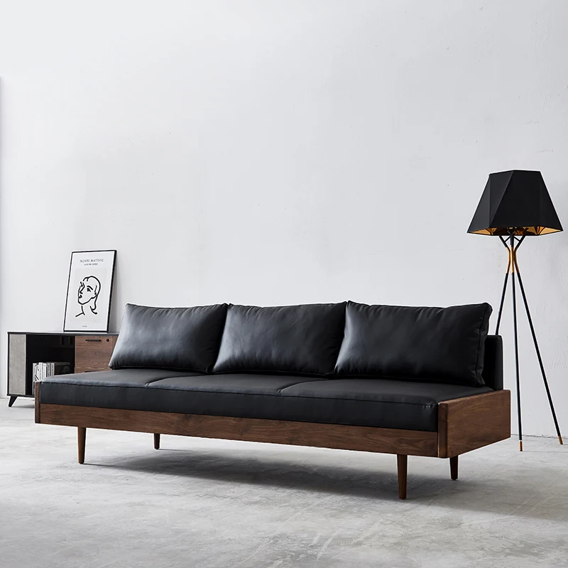 Leather sofa first layer cowhide small apartment living room retro black walnut furniture three-person leather art sofa
Leather sofa first layer cowhide small apartment living room retro black walnut furniture three-person leather art sofa