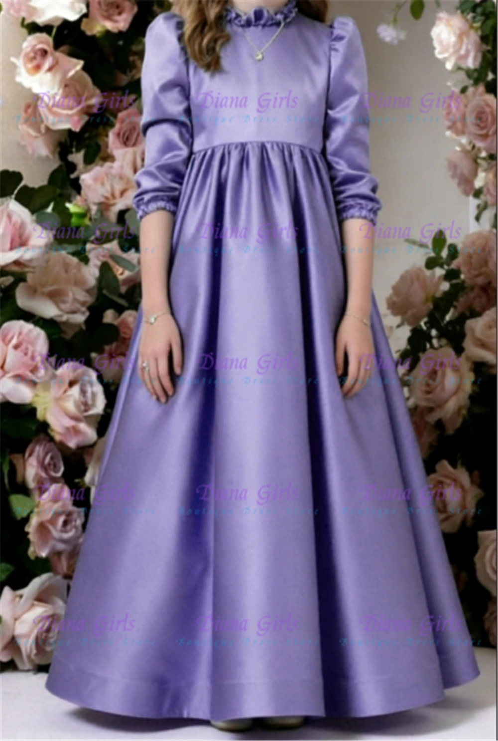 Elegant Purple Satin Fluffy A-Line Flower Girl Dress Big Bow For Little Girls Princess Wedding Birthday Party Evening Ball Gowns
Elegant Purple Satin Fluffy A-Line Flower Girl Dress Big Bow For Little Girls Princess Wedding Birthday Party Evening Ball Gowns