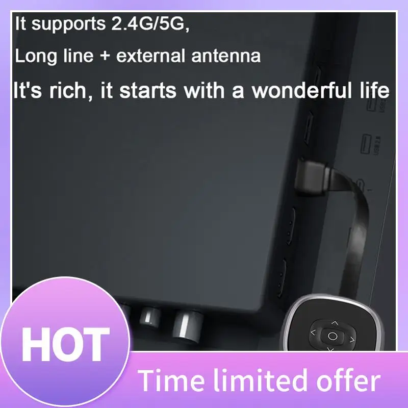 Receiver G22 2.4G/5G 4K Miracast Wireless For DLNA Airplay HD TV Stick Wifi Display TV Dongle Receiver For IOS Android Windows
Receiver G22 2.4G/5G 4K Miracast Wireless For DLNA Airplay HD TV Stick Wifi Display TV Dongle Receiver For IOS Android Windows