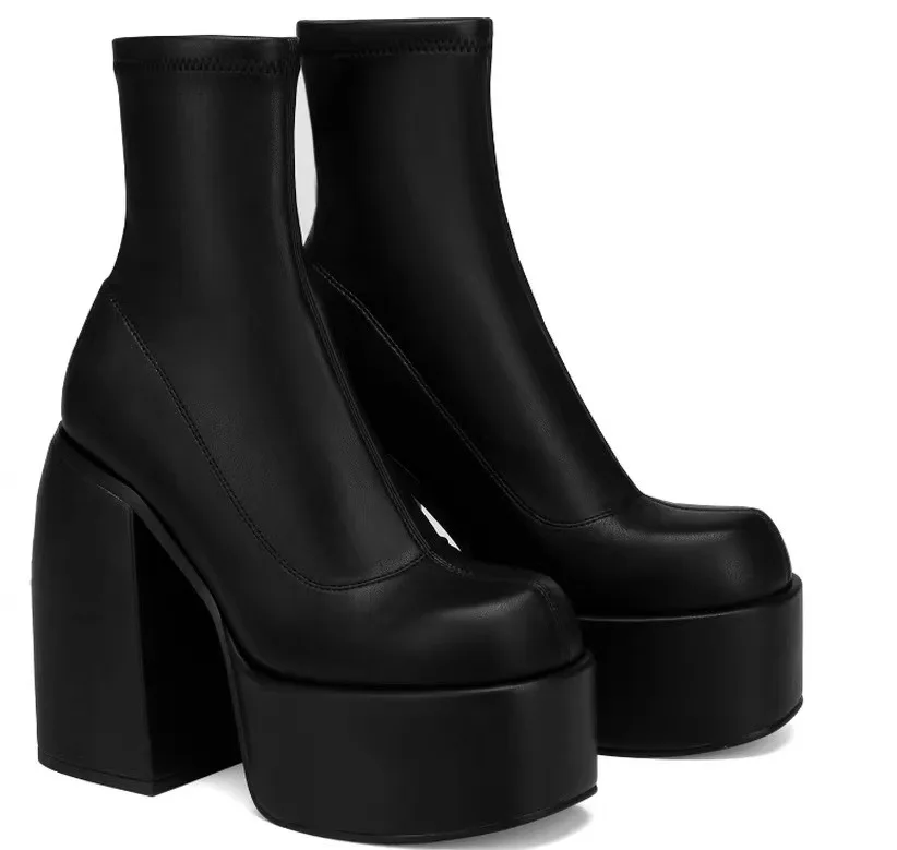 New Mid White Boots Women Autumn Winter Fashion Autumn Ladies thick with Short Boots Winter Platform Heel Black Shoes Large size
New Mid White Boots Women Autumn Winter Fashion Autumn Ladies thick with Short Boots Winter Platform Heel Black Shoes Large size