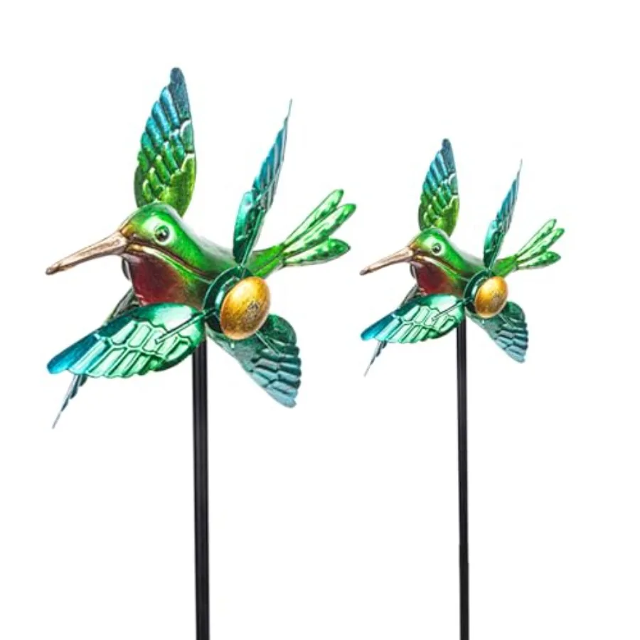 Wind Spinners Outdoor - 2 Pack Small Metal Hummingbird Green Wind Spinner Windmill, Wind Sculpture for Yard Patio Lawn Decor
Wind Spinners Outdoor - 2 Pack Small Metal Hummingbird Green Wind Spinner Windmill, Wind Sculpture for Yard Patio Lawn Decor