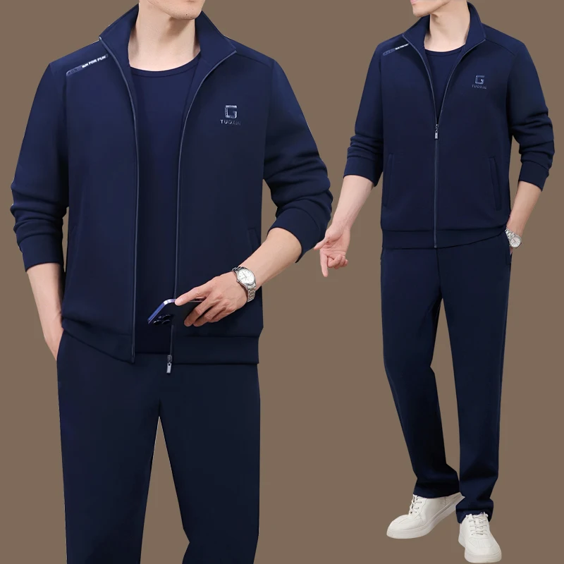 Элитный мужской повседневный спортивный костюм для весны, осени и зимы: новая комфортная толстовка с длинным рукавом и брюки для мужчин среднего возраста
Элитный мужской повседневный спортивный костюм для весны, осени и зимы: новая комфортная толстовка с длинным рукавом и брюки для мужчин среднего возраста