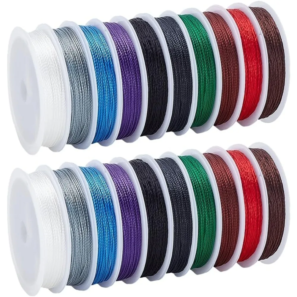218 Yards Beading Thread 10 Colors Bracelet String 0.5mm Kumihimo Thread Beaded String Cord Chinese Knotting Cord
218 Yards Beading Thread 10 Colors Bracelet String 0.5mm Kumihimo Thread Beaded String Cord Chinese Knotting Cord
