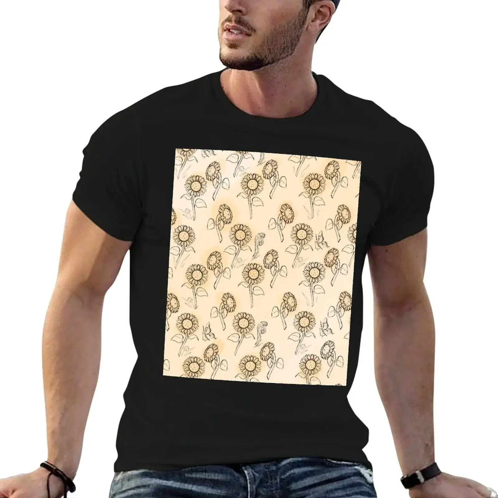 Sketchy sunflower patch pattern T-Shirt rapper graphic tees sweat t shirt for men
Sketchy sunflower patch pattern T-Shirt rapper graphic tees sweat t shirt for men