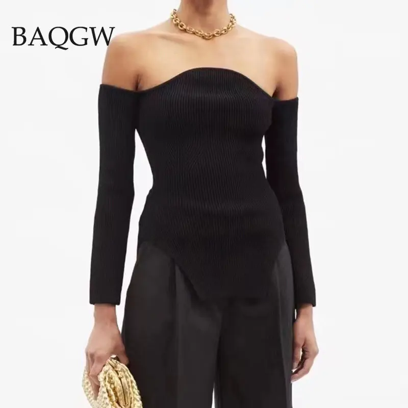 Slim Long Sleeve Sexy Slash Neck Knitting Sweaters for Women Casual Off Shoulder Pullovers Female 2022 Spring Autum Clothing
Slim Long Sleeve Sexy Slash Neck Knitting Sweaters for Women Casual Off Shoulder Pullovers Female 2022 Spring Autum Clothing