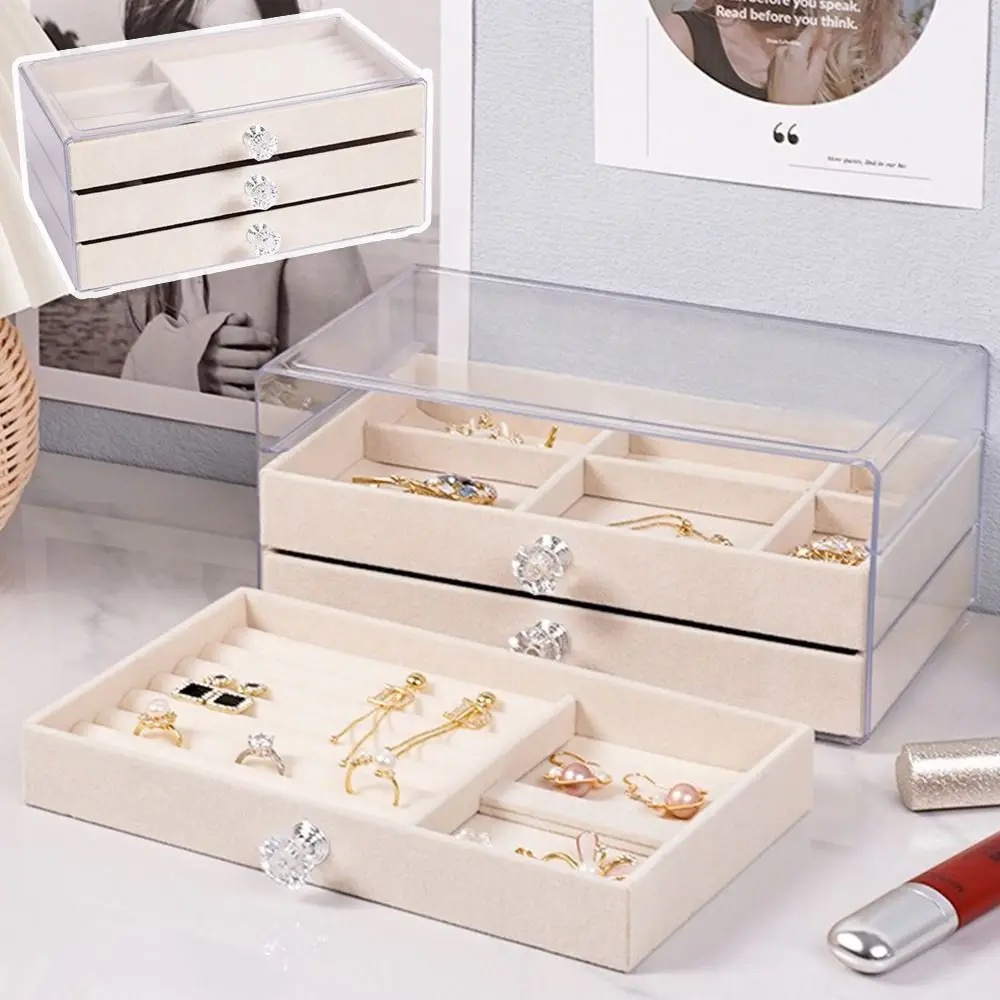 New Velvet Jewelry Storage Box With 3 Drawers Stackable Display Storage Organizer Box
New Velvet Jewelry Storage Box With 3 Drawers Stackable Display Storage Organizer Box