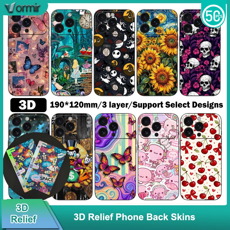 VORMIR 190*120mm 3D Relief Laser Back Films Phone Skin Back Stickers Decorative Film for Any Sreen Protector Cutting Machine
VORMIR 190*120mm 3D Relief Laser Back Films Phone Skin Back Stickers Decorative Film for Any Sreen Protector Cutting Machine