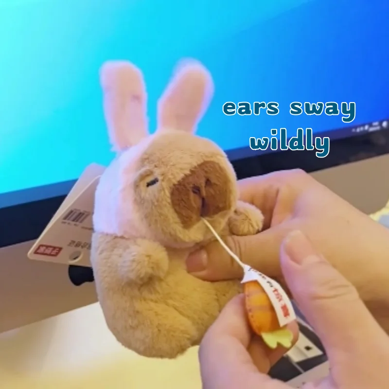 Capybara Rabbit Pendant Snot-Pulling Ears Sway Keychain Plush Toy Stuffed Doll Kapibala Bag Decor Girl Xmas Kid Birthday Gift
Capybara Rabbit Pendant Snot-Pulling Ears Sway Keychain Plush Toy Stuffed Doll Kapibala Bag Decor Girl Xmas Kid Birthday Gift
