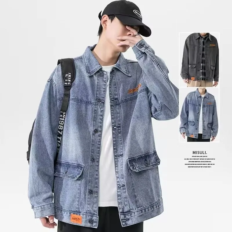 Casual Sli American Retro Denim Jaet for Men Spring Autumn New Sle Multi-ket Cotton Youth Faionable Outerwear
Casual Sli American Retro Denim Jaet for Men Spring Autumn New Sle Multi-ket Cotton Youth Faionable Outerwear