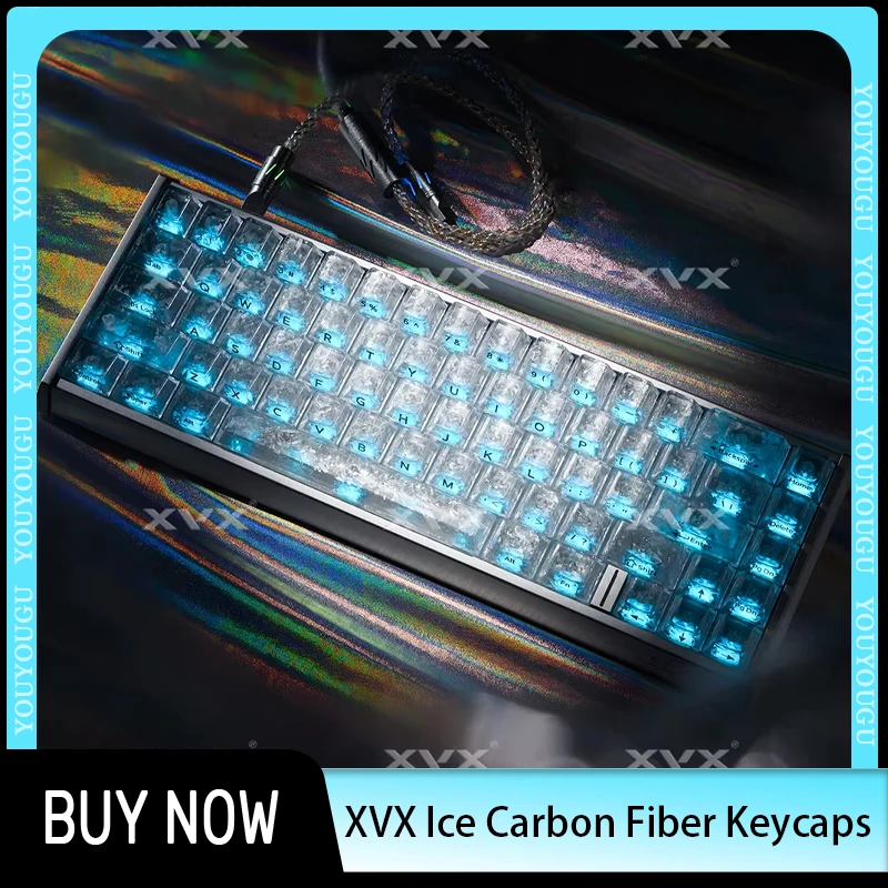 XVX Ice Carbon Fiber Texture Keycaps 119 Key Cherry Profile PBT Transparent Key Caps Side Print Backlit for Mechanical Keyboards
XVX Ice Carbon Fiber Texture Keycaps 119 Key Cherry Profile PBT Transparent Key Caps Side Print Backlit for Mechanical Keyboards