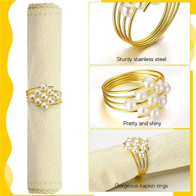 AS94-Set Of 36 Gold Pearls Napkin Rings Weddings Favors Serviette Napkin Rings For Dinner Table Pearl Napkin Buckles Rings
AS94-Set Of 36 Gold Pearls Napkin Rings Weddings Favors Serviette Napkin Rings For Dinner Table Pearl Napkin Buckles Rings