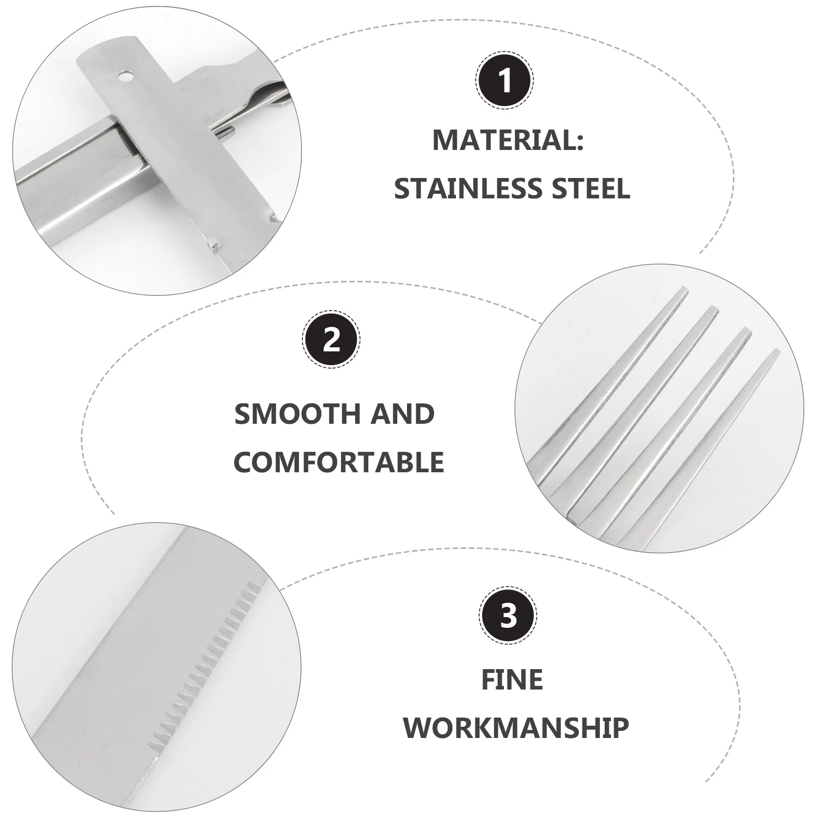 4Pcs Travel Cutlery Set Stainless Steel Flatware Portable Design Elegant Dining Experience Fork Spoon Silver
4Pcs Travel Cutlery Set Stainless Steel Flatware Portable Design Elegant Dining Experience Fork Spoon Silver