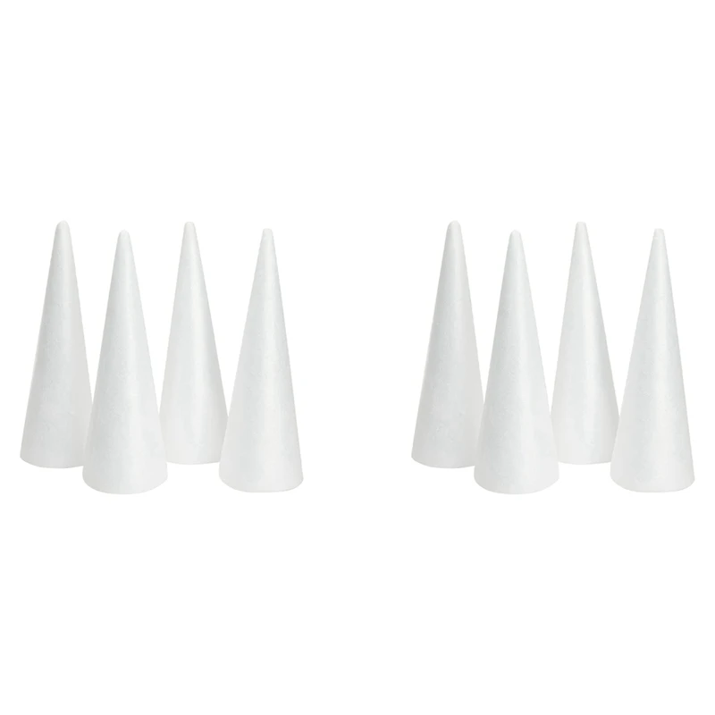Foam Tree Cones For DIY Crafts, White Polystyrene Art Supplies (4.5 X 13.5 In, 8 Pack)
Foam Tree Cones For DIY Crafts, White Polystyrene Art Supplies (4.5 X 13.5 In, 8 Pack)