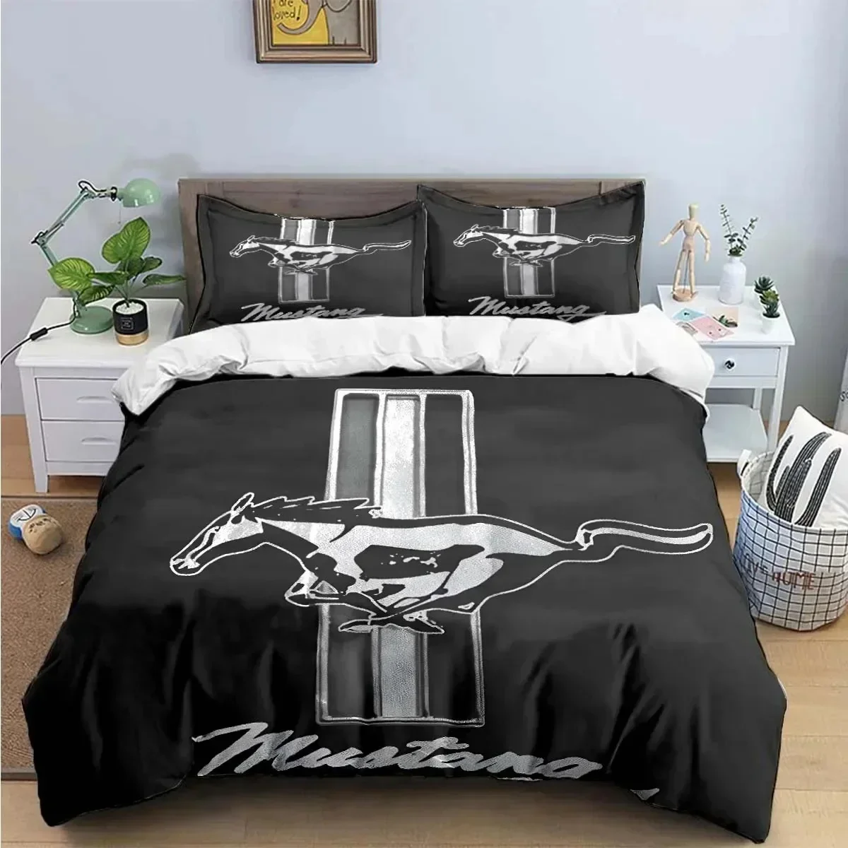 3D Print Mustang Car Logo Bedding Set Boys Girls Twin Queen King Size Duvet Cover Pillowcase Bed boys Adult Home Textileextile
3D Print Mustang Car Logo Bedding Set Boys Girls Twin Queen King Size Duvet Cover Pillowcase Bed boys Adult Home Textileextile
