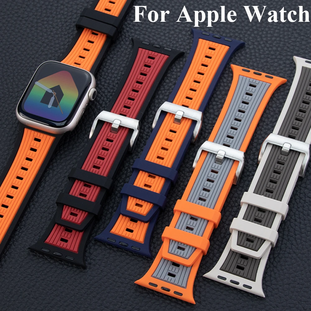 Silicone Band For Apple Watch strap 46mm 44mm 45mm 40mm 41mm 42mm 38mm sports bracelet iwatch series 10 9 8 7 6 SE Ultra 2 49mm
Silicone Band For Apple Watch strap 46mm 44mm 45mm 40mm 41mm 42mm 38mm sports bracelet iwatch series 10 9 8 7 6 SE Ultra 2 49mm