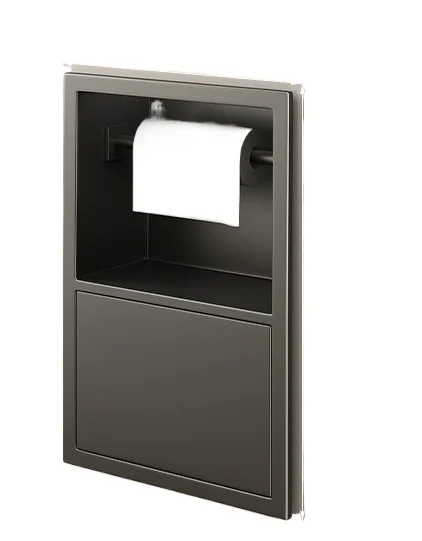 Recessed Tissue Holder with Trash Can, 304 Stainless Steel Hidden Wall Niche for Bathroom, Embedded Toilet Paper Storage
Recessed Tissue Holder with Trash Can, 304 Stainless Steel Hidden Wall Niche for Bathroom, Embedded Toilet Paper Storage