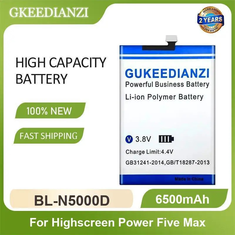 BL-N5000D Mobile Phone Battery For Highscreen Power Five Max 6500mAh High Capacity
BL-N5000D Mobile Phone Battery For Highscreen Power Five Max 6500mAh High Capacity