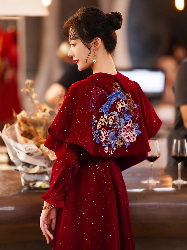 Ele Long Sve Wedding Dr Red Wine Color Bridal Gown for Women Cusizable High-End Sensation Wedding Ceremony
Ele Long Sve Wedding Dr Red Wine Color Bridal Gown for Women Cusizable High-End Sensation Wedding Ceremony
