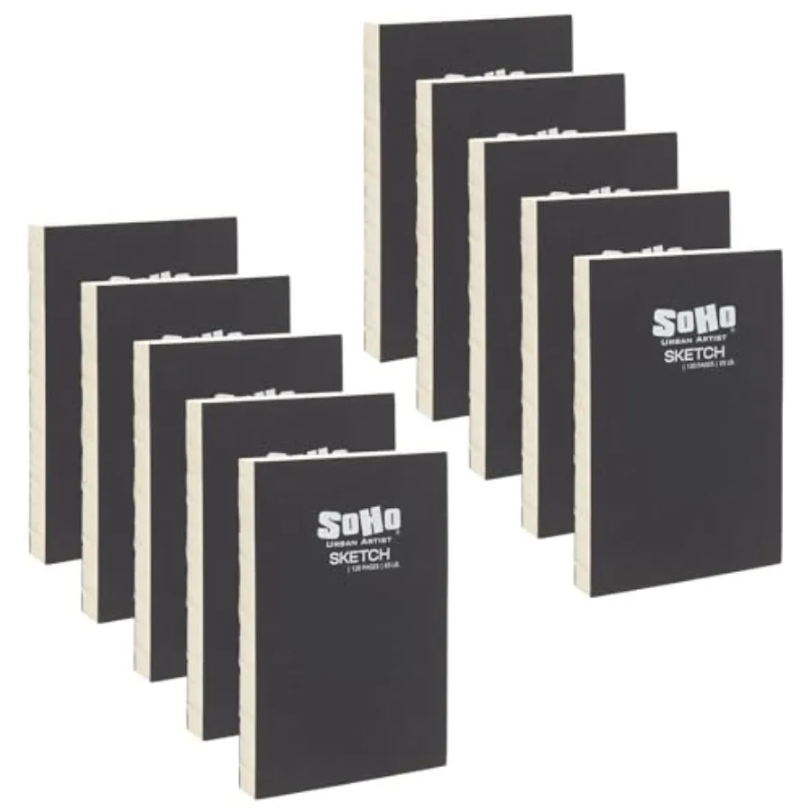 Open Bound Sketch Pads 10 Pack - White - 5.6x8.26 - Open Coptic Bound Sketch Pads for Drawing, Calligraphy, Any Dry Media, and
Open Bound Sketch Pads 10 Pack - White - 5.6x8.26 - Open Coptic Bound Sketch Pads for Drawing, Calligraphy, Any Dry Media, and