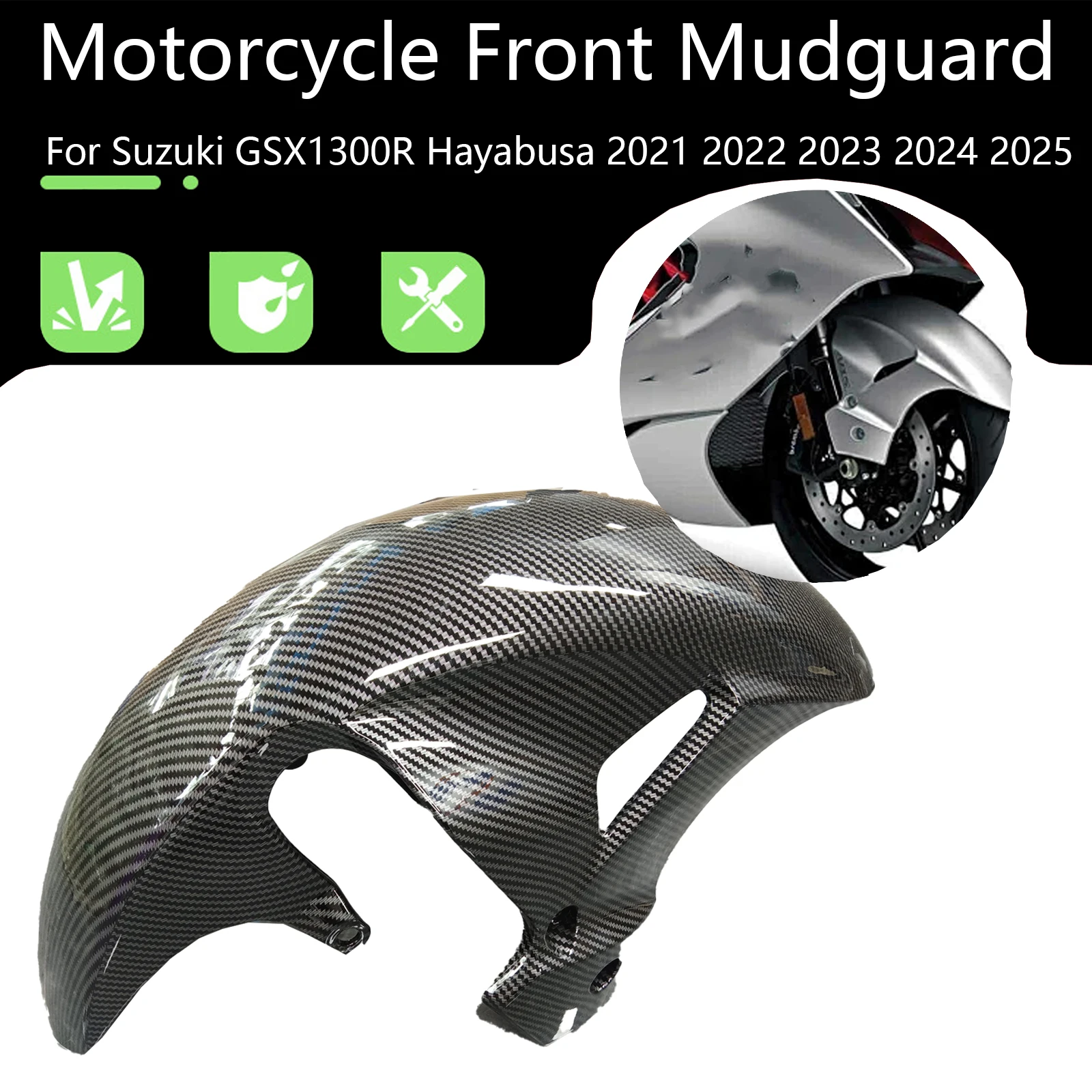Motorcycle Front Fender Splash Guard Fairing for Suzuki GSX1300R Hayabusa 2021-2025 Accessories High-Quality ABS Carbon Fiber
Motorcycle Front Fender Splash Guard Fairing for Suzuki GSX1300R Hayabusa 2021-2025 Accessories High-Quality ABS Carbon Fiber