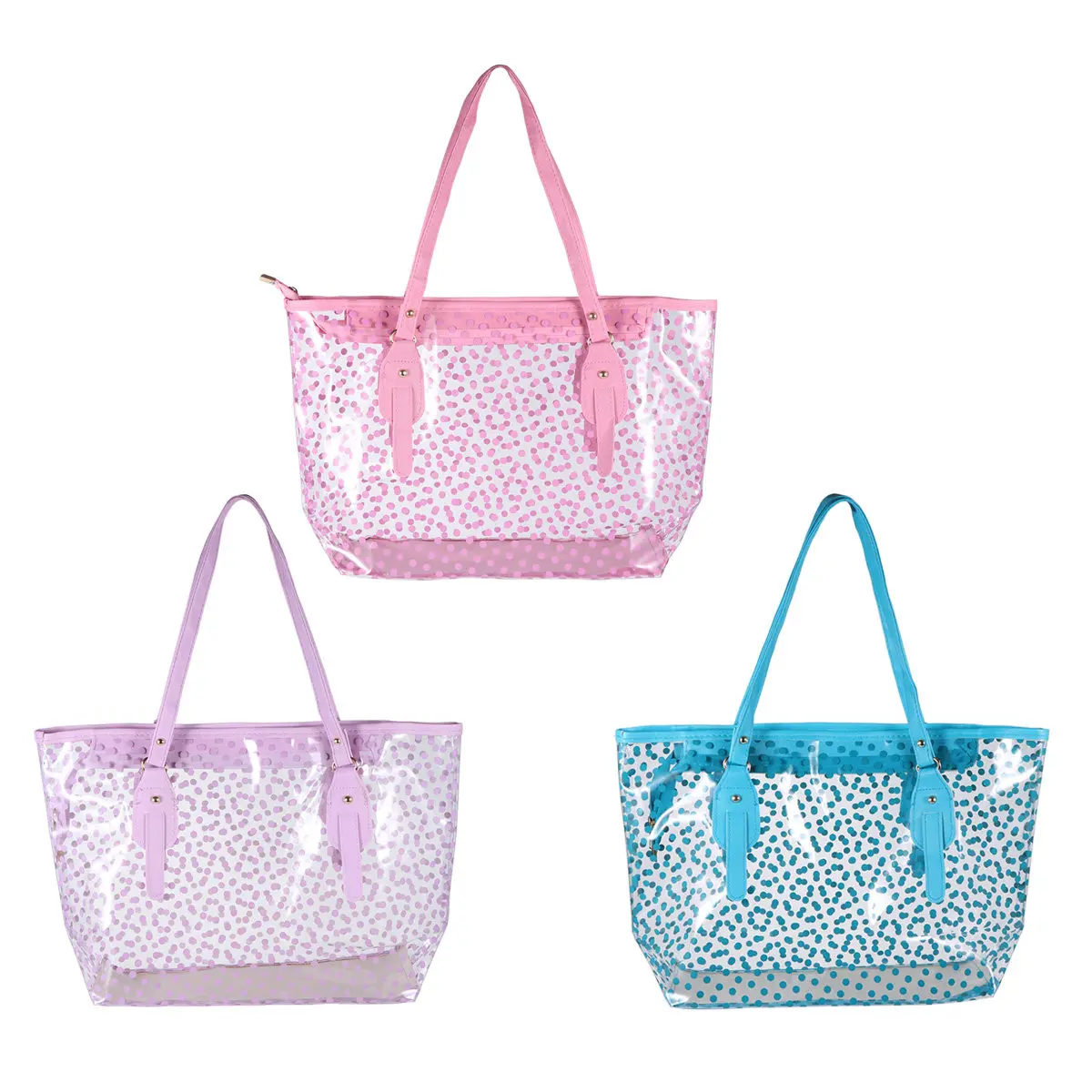 1Pcs Women Handbag Waterproof PVC Beach Bag Blue Round Dots Pattern Creative Fashionable Handy Swimming Storage
1Pcs Women Handbag Waterproof PVC Beach Bag Blue Round Dots Pattern Creative Fashionable Handy Swimming Storage