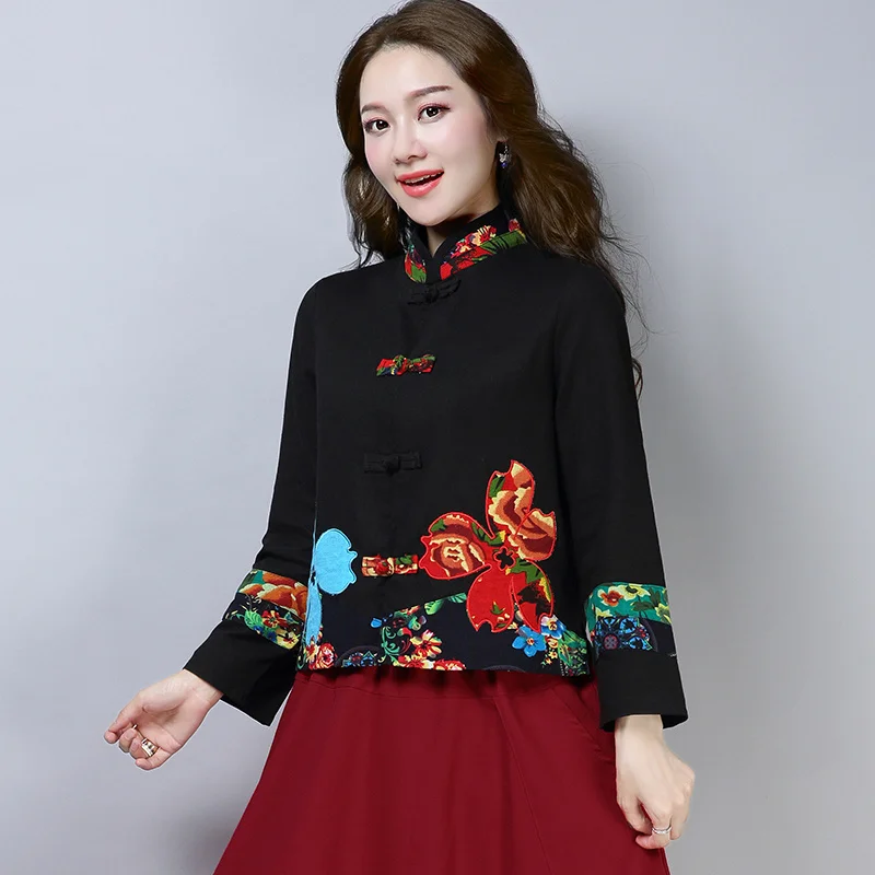 Chinese Style Jacket Women Ethnic Cotton Linen Printing Short Coat Autumn Winter New 2022 New Vintage Long Sleeve Tang Suit
Chinese Style Jacket Women Ethnic Cotton Linen Printing Short Coat Autumn Winter New 2022 New Vintage Long Sleeve Tang Suit