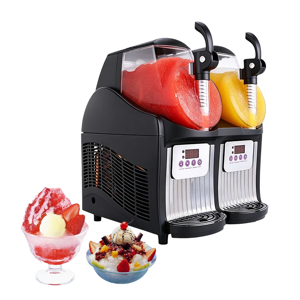 Double Bowl Slushie Machine 5L*2 Commercial Frozen Slush Maker Digital Temperature Control for Beverage Shop
Double Bowl Slushie Machine 5L*2 Commercial Frozen Slush Maker Digital Temperature Control for Beverage Shop