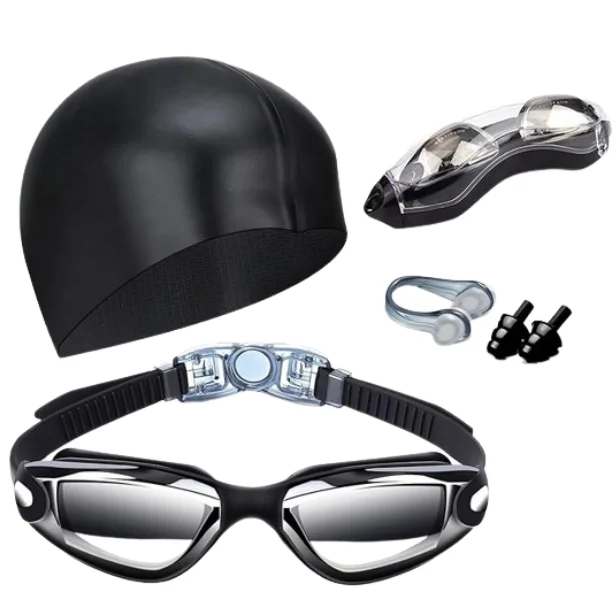 Waterproof Swimming Goggles With Ear Plug and Caps Sets No Leaking Anti Fog UV Protection Safety Glasses Swim Cap for Adults
Waterproof Swimming Goggles With Ear Plug and Caps Sets No Leaking Anti Fog UV Protection Safety Glasses Swim Cap for Adults