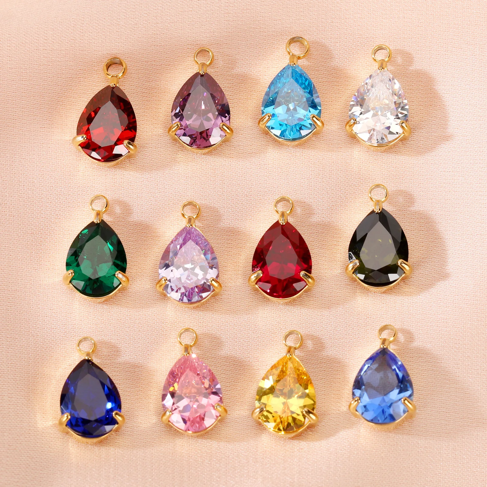 10pcs/ Bag New Stainless Steel December Birthday Stone Water Drop Zircon Small Pendant DIY Necklace Earring Accessories
10pcs/ Bag New Stainless Steel December Birthday Stone Water Drop Zircon Small Pendant DIY Necklace Earring Accessories