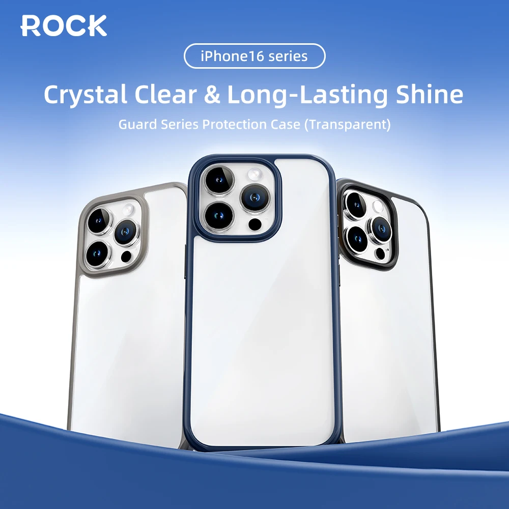 ROCK Transparent Soft Bumper Case for iPhone 16 Pro Max Cover Anti-Scratch Ultra Clear Hard Back Panel Case for iPhone 16 Plus
ROCK Transparent Soft Bumper Case for iPhone 16 Pro Max Cover Anti-Scratch Ultra Clear Hard Back Panel Case for iPhone 16 Plus
