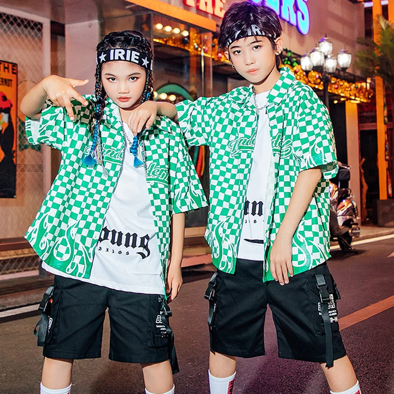 New Hip Hop Dance Clothes For Kids Jazz Dance Costumes Girls Boys Green Shirt Shorts Kpop Outfit Stage Street Wear SL6680
New Hip Hop Dance Clothes For Kids Jazz Dance Costumes Girls Boys Green Shirt Shorts Kpop Outfit Stage Street Wear SL6680