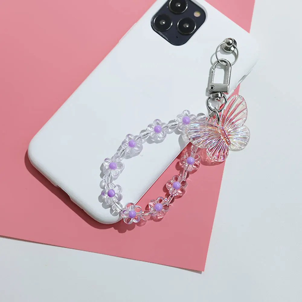 Butterfly Flower Keychain Trendy Transparent Bead Lanyards Keyring Mobile Phone Chains for Women Car Keys Bag Decor Pendant
Butterfly Flower Keychain Trendy Transparent Bead Lanyards Keyring Mobile Phone Chains for Women Car Keys Bag Decor Pendant