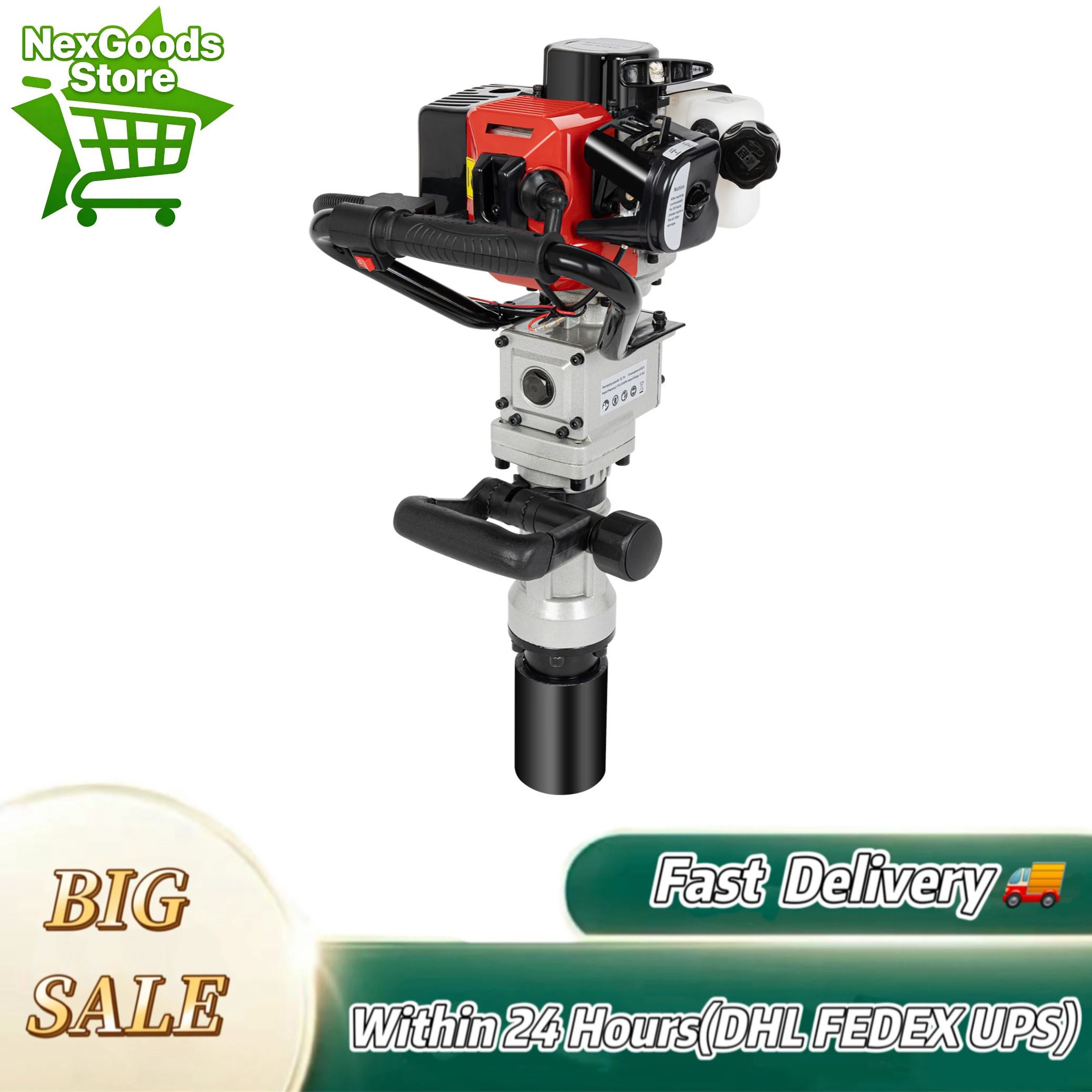 Красный бензиновый вибропогружатель 32.6CC, 2-тактный, для забивки столбов, садовый инструмент для ограждений, скорость вращения 8500 об/мин
Красный бензиновый вибропогружатель 32.6CC, 2-тактный, для забивки столбов, садовый инструмент для ограждений, скорость вращения 8500 об/мин