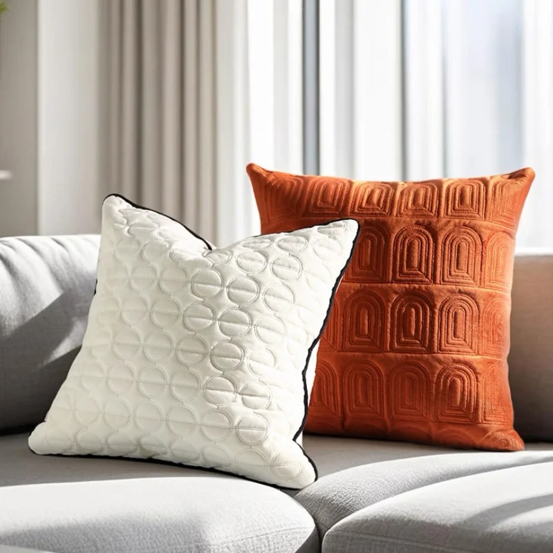 Orange White Pillows Geometric Circle Embroidery Cushion Case Modern Luxury Decorative Pillow Cover For Sofa Chair Home Decorate
Orange White Pillows Geometric Circle Embroidery Cushion Case Modern Luxury Decorative Pillow Cover For Sofa Chair Home Decorate