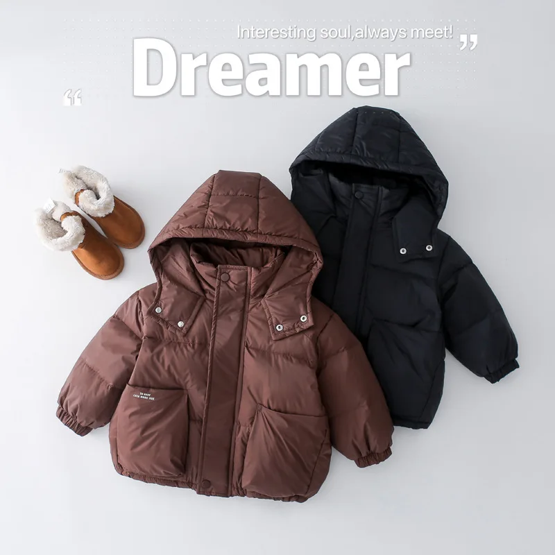 Children's Down Jacket Short For Boys Girls 2023 Winter New Baby Warm Hooded Thickened Coat With Pocket Fashion Letter Clothes
Children's Down Jacket Short For Boys Girls 2023 Winter New Baby Warm Hooded Thickened Coat With Pocket Fashion Letter Clothes