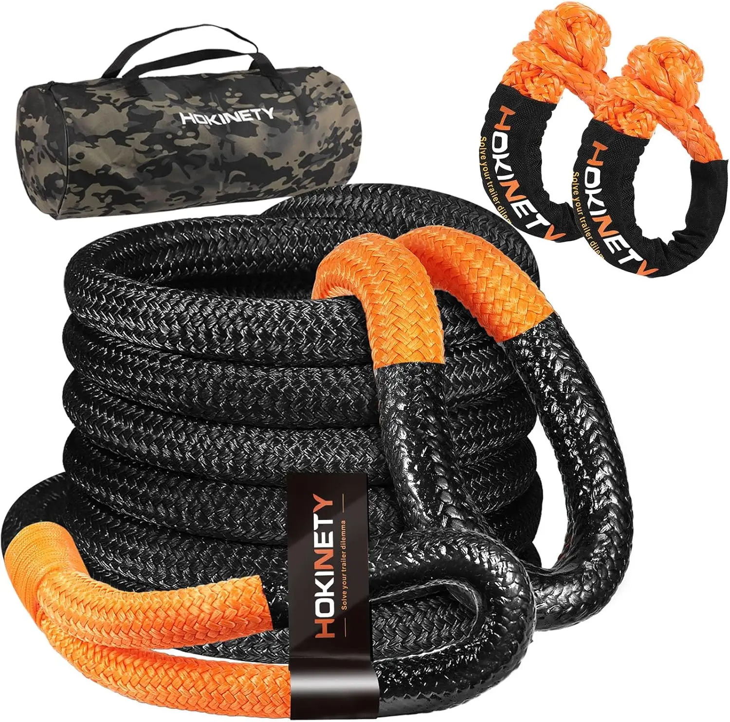 Heavy Duty 1.26" x 30ft Kinetic Recovery Tow Rope with Soft Shackles for Trucks SUVs ATVs Offroad Towing
Heavy Duty 1.26" x 30ft Kinetic Recovery Tow Rope with Soft Shackles for Trucks SUVs ATVs Offroad Towing