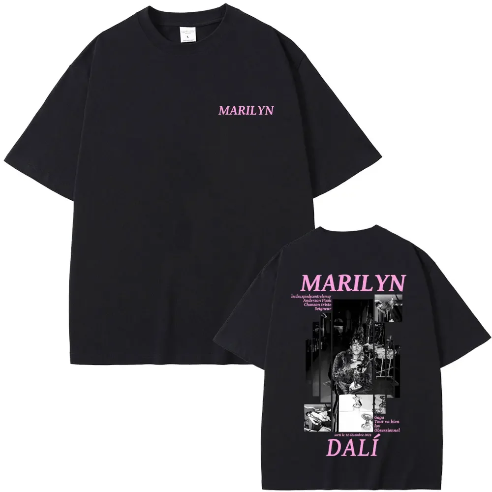Men's rapper Dali Marilyn pattern printed short-sleeved T-shirt Hip-hop fashion pop music Harajuku clothing top
Men's rapper Dali Marilyn pattern printed short-sleeved T-shirt Hip-hop fashion pop music Harajuku clothing top