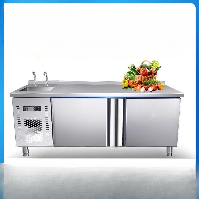 With Sink Freezer Refrigerated Workbench Milk Tea Shop Stainless Steel Commercial Refrigerator Operator
With Sink Freezer Refrigerated Workbench Milk Tea Shop Stainless Steel Commercial Refrigerator Operator