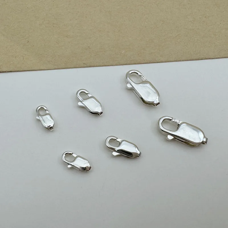 1PCS Sterling Silver 925 Solid 8MM-12MM Jewelry DIY Bracelet Material Spring Clasp Necklace Square Lobster Accessories Making
1PCS Sterling Silver 925 Solid 8MM-12MM Jewelry DIY Bracelet Material Spring Clasp Necklace Square Lobster Accessories Making