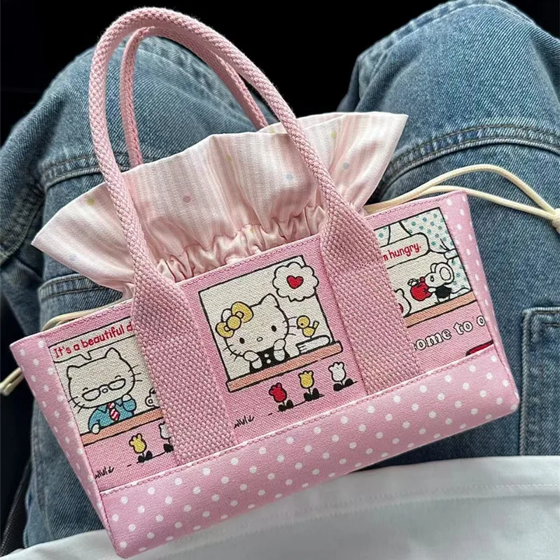 In Stock Hot Hello Kitty Summer Series Cute Girl Handbag Makeup Storage Bag Gifts Canvas Bag Casual Versatile Student Handbag
In Stock Hot Hello Kitty Summer Series Cute Girl Handbag Makeup Storage Bag Gifts Canvas Bag Casual Versatile Student Handbag