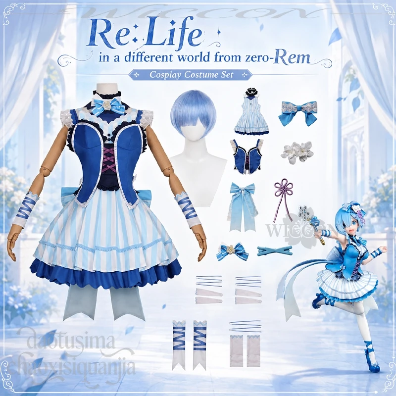 Rem New Event Mahou Shoujo costume blue maid outfit sweet lolita cake dress bow wigs Hallowe Christmas cosplay anime RE:zero 0
Rem New Event Mahou Shoujo costume blue maid outfit sweet lolita cake dress bow wigs Hallowe Christmas cosplay anime RE:zero 0