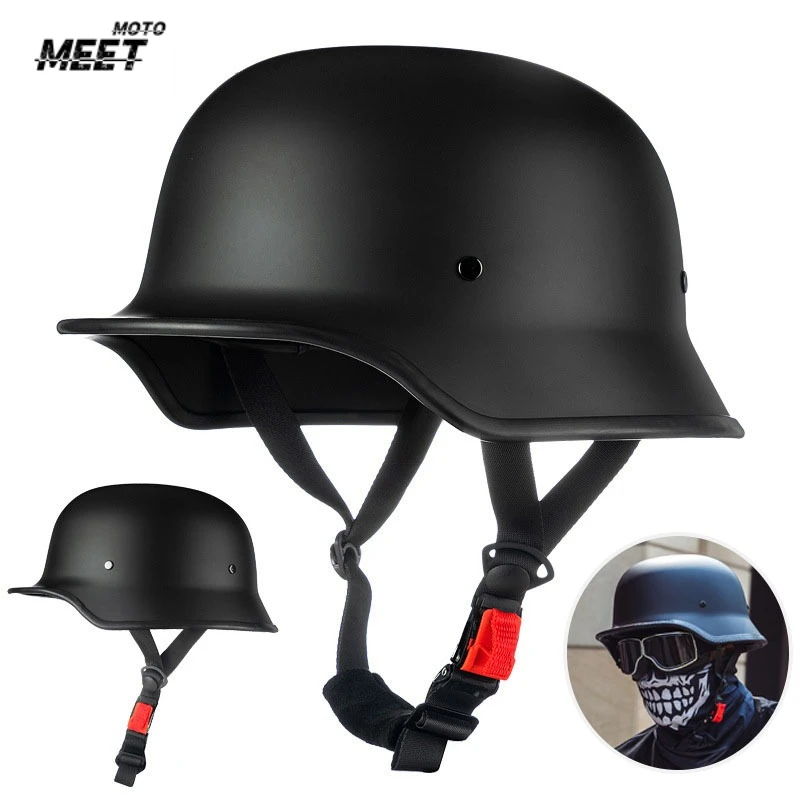 Ретро-шлем для мотоцикла в немецком винтажном стиле, полуоткрытый, аксессуар для мотоцикла, мотошлем, винтажный мотоаксессуар
Ретро-шлем для мотоцикла в немецком винтажном стиле, полуоткрытый, аксессуар для мотоцикла, мотошлем, винтажный мотоаксессуар