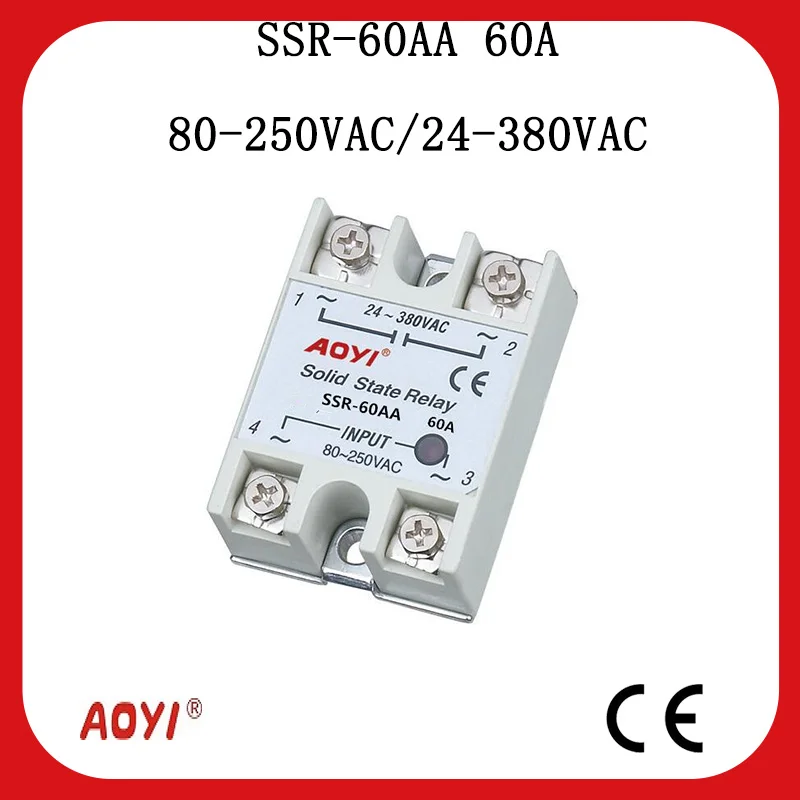 10PCS Electric Solid State Relay SSR-60AA AC 60A 80-250V AC TO 24-380V AC SSR 60AA
10PCS Electric Solid State Relay SSR-60AA AC 60A 80-250V AC TO 24-380V AC SSR 60AA