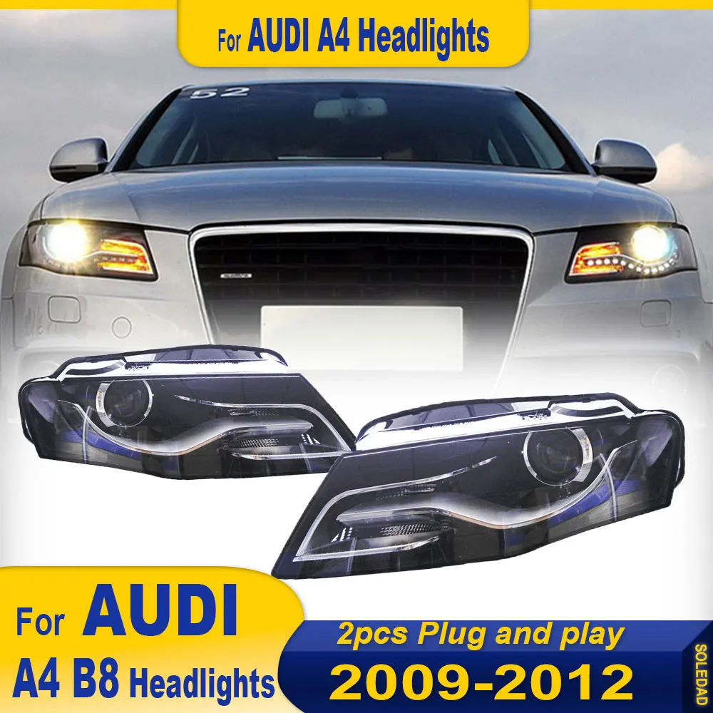 Car Styling Head Lamp for Audi A4 Headlights 2009 2010 2011 2012 A4L B8 LED Projector Lens DRL Signal Automotive Accessories
Car Styling Head Lamp for Audi A4 Headlights 2009 2010 2011 2012 A4L B8 LED Projector Lens DRL Signal Automotive Accessories