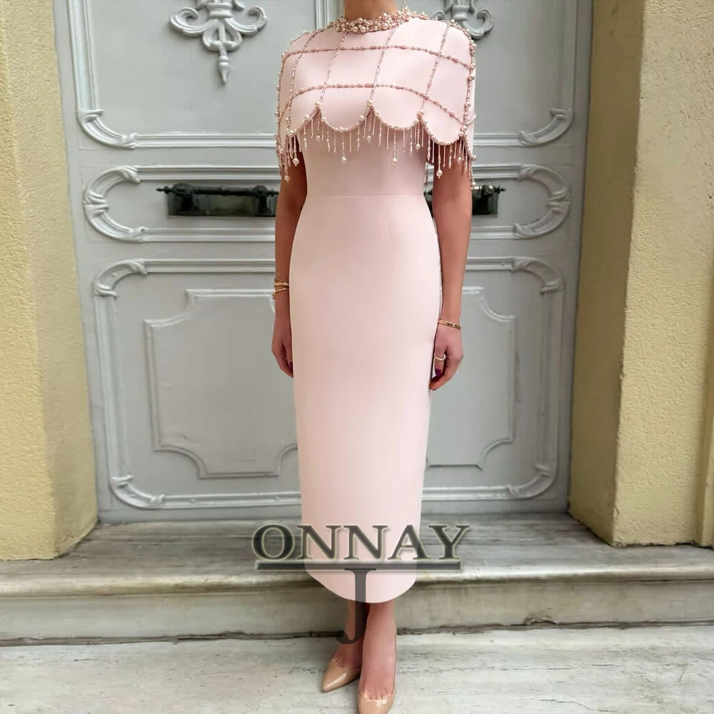 Customized Fashion Tassels Pink Satin Evening Dresses for Women Ankle Length Saudi Arabric Vestidos De Fiesta Bespoke Prom Gown
Customized Fashion Tassels Pink Satin Evening Dresses for Women Ankle Length Saudi Arabric Vestidos De Fiesta Bespoke Prom Gown