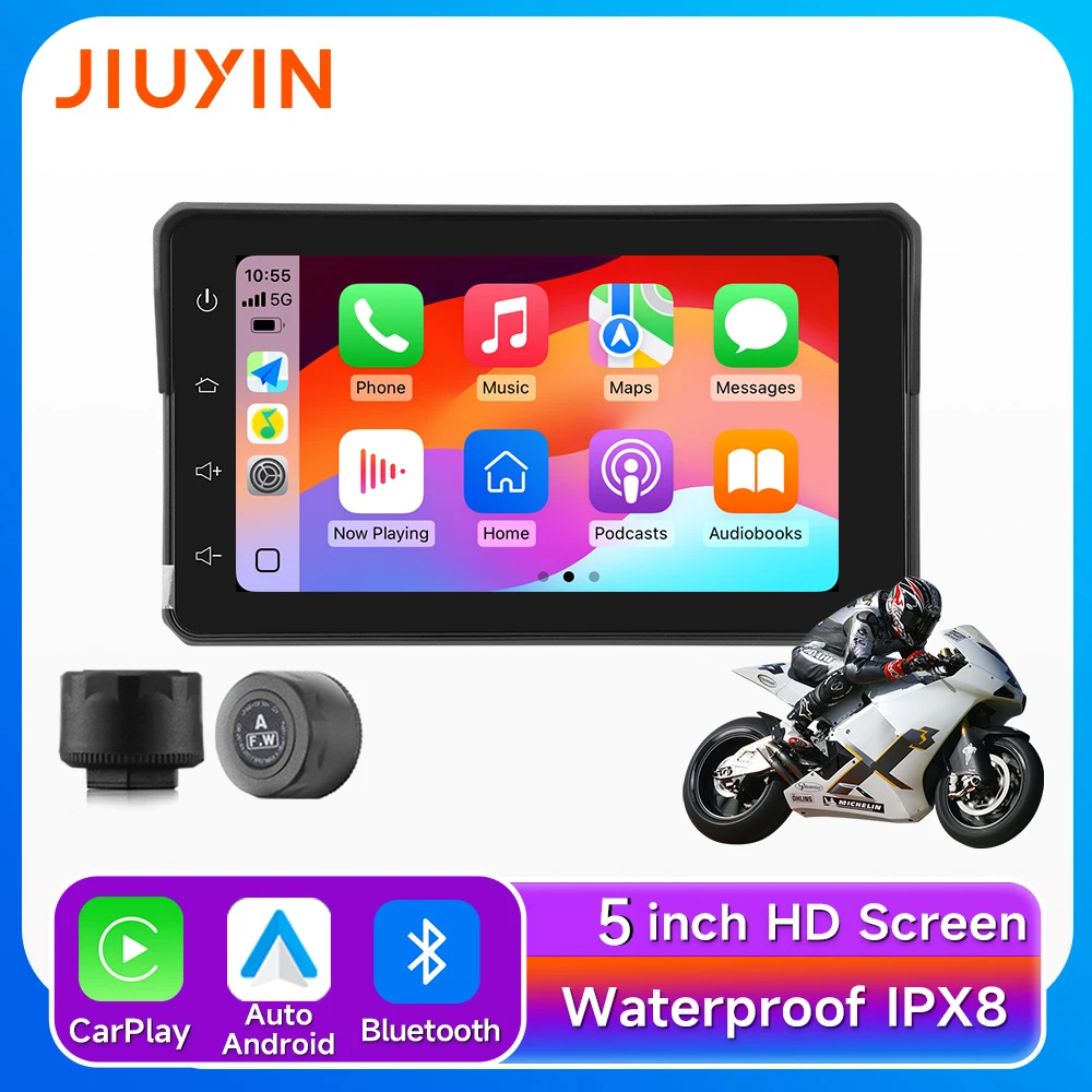 5-дюймовый портативный GPS-навигатор для мотоциклов с Bluetooth, беспроводным CarPlay, Android Auto, водонепроницаемостью IPX7 и мониторингом давления в шинах
5-дюймовый портативный GPS-навигатор для мотоциклов с Bluetooth, беспроводным CarPlay, Android Auto, водонепроницаемостью IPX7 и мониторингом давления в шинах